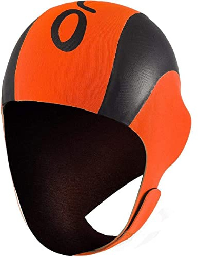 ORCA Muta in Neoprene Cuffia da Nuoto Cappello - Hi-Vis Arancione - Materiali - 100% Neoprene