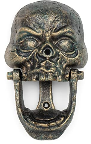 Moritz Türklopfer Totenkopf Skelett Schädel Antik Stil Gusseiesen Rustikal Türklingel Door Knocker Barock Türglocke Haustür Türdekoration Türgong