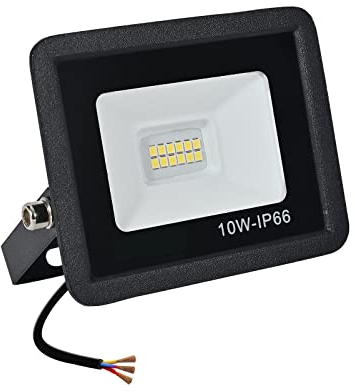 treoir LED Floodlight Security Light,10W Outdoor Spotlight 1000LM Outdoor Flood Lights，IP66 Waterproof 3500k LED Spotlight for Garden,Garage,Square,Car Park,Construction Site ect(Warm White,10W)
