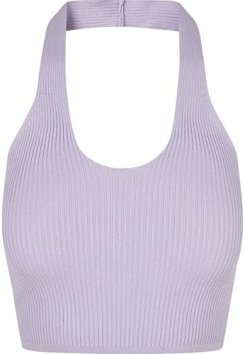 Urban Classics Top da Donna con Allacciatura al Collo T-Shirt, Lilla, S