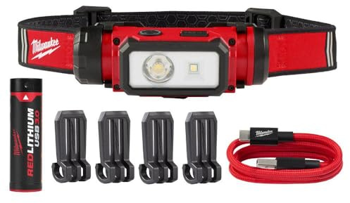Milwaukee Led Headlamp - USB - 2163-21 with 1 Battery 1 Charger