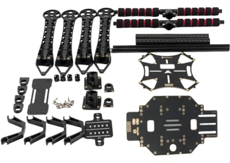 MANDDLAB Kit de ArmazóN de CuadricóPtero S500, ArmazóN de Cuatro Ejes de Fibra de Carbono F450, SK500 Mejorado para ArmazóN de CuadricóPtero FPV Tipo T
