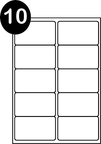 Double Dragon, 100 Sheets Pack A4 Self Adhesive Address Labels Sticker Paper, 10 Label Per Sheet, 99.1 x 57mm, 1000 Labels. for Laser Printing, Inkjet Printing, Pen/Pencil/Marker Hand Writing