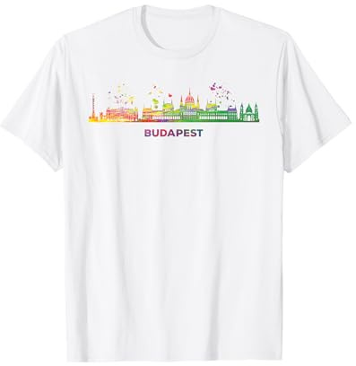 budapester, orizzonte, colorito, cityscape, budapest Maglietta