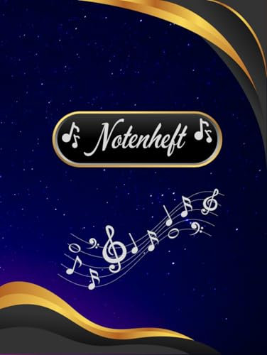 Notenheft Trompete DIN A4 Notenbuch Posaune Musikunterricht Waldhorn Notenlinienheft Große Lineatur Blasinstrumente Anfänger Kornett Querflöte ... Notensysteme Bariton Musiker Fagotte A02A