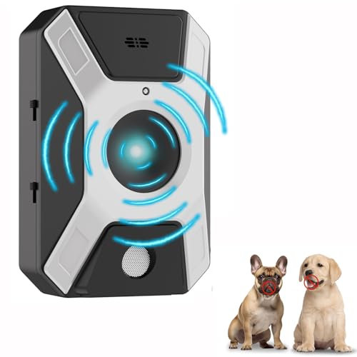 WARDBES Antibell für Hunde,Wiederaufladbares Antibell für Kleine Mittel Große Hunde,Sicher Hundebellen Stoppen,Ultraschall Hunde Anti Bellen Ger,3 Einstellbare Frequenz Automatisches Anti Bellen Gerät
