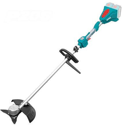 TOTAL – Akku-Freischneider ohne Bürstenmotor | 20V Akku mit Langer Laufzeit | Inklusive 2 Akkus und Doppelschnellladegerät | Leicht und komfortabel, einfach zu handhaben, Türkis