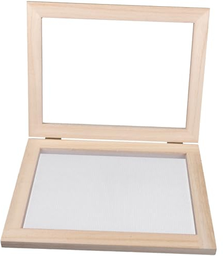 TOPPERFUN Marcos para Hacer Papel Reciclado de Madera Seguros y Reciclables para Manualidades DIY en Niños Pantalla para Fabricación de Papel y Marco de Artesanía