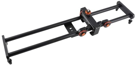 Vistreck Carrello Scorrevole Elettrico Motorizzato per Smartphone e Fotocamera - Carrello per Traccia Video con Telecomando Wireless