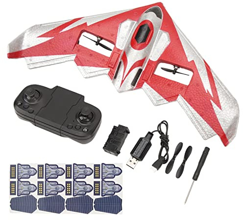 Fauitay RC Plane Glider, Fjärrkontroll Flygplan EPP Foam Flygplan med 2,4 GHz Dual Channel, för Nybörjare Vuxna Barn (Enkelt batteri)