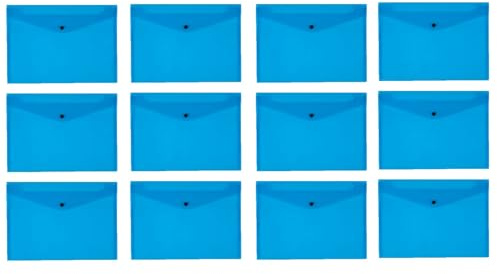 Q-Connect Polypropylene A4 Document Folder - Blue, Pack of 12
