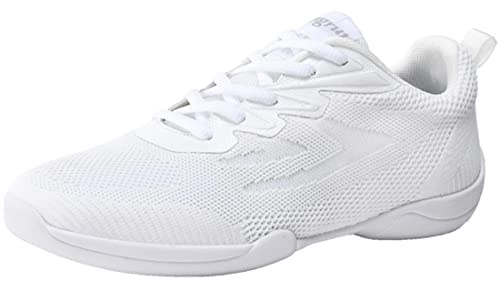 PPXID Femmes Filles Légères Mode Chaussures de Danse Gymnastique Baskets Cheerleading Chaussures de Sport Jazz -Blanc 36