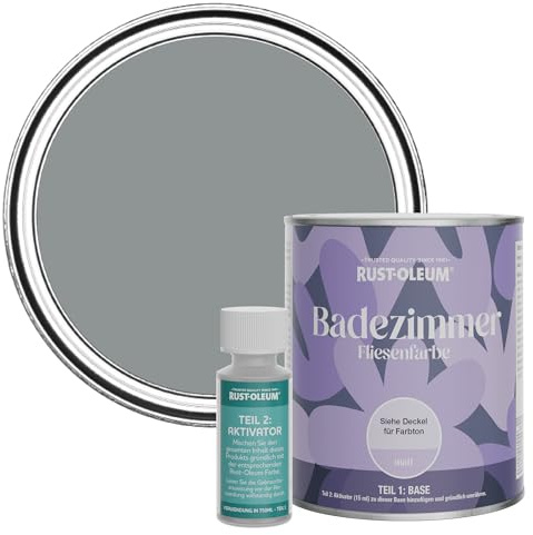 Rust-Oleum Mid-Grey Water-Resistant Bathroom Tile Paint in Matt Finish - Anthracite 750ml