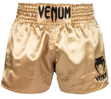 VENUM Clásico Pantalones Cortos, Unisex Adulto, Dorado/Negro, XL Slim Taille Courte