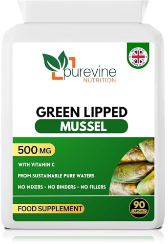 Green Lipped Mussel Capsules 500mg – Sustainably Sourced | 90 Capsules | CO2 Extracted for Maximum Potency | Natural Joint & Immunity Support | No Fillers or Additives | UK-Made Quality