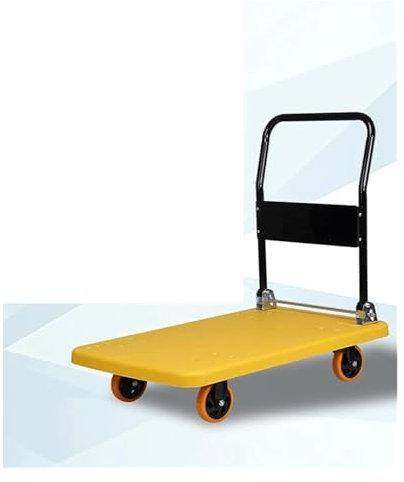 Chariot à roulettes pivotant à 360 degrés Chariot Chariot à plate-forme Grand chariot à plate-forme Chariot pliable en métal Chariot pliable de transport de charge Chariot à plateau avec roues Chariot