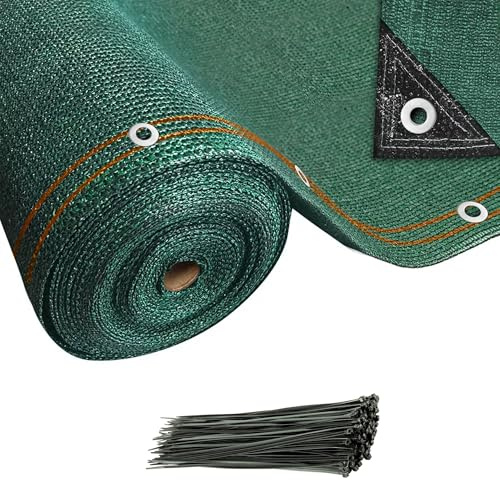 FB FunkyBuys Garden Screening 1x10m for Outdoor Protection - Privacy Screen & Summer-friendly Privacy Netting for Balcony & Patio - Tear Resistant Windbreak Fence Screening GREEN, 230gsm