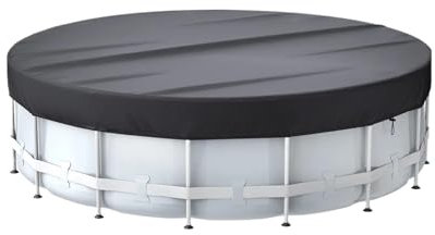 Copertura rotonda for piscina esterna in tessuto Oxford 210D, impermeabile, estiva, for vasca da bagno, piscina interrata, copertura antipolvere con accessori di installazione per piscina, giardino(8F