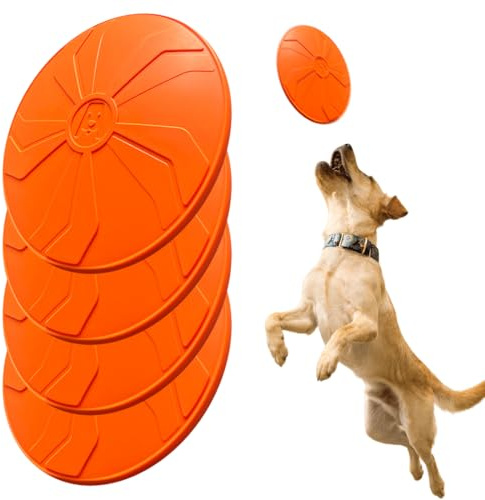 YUPZAR 4 Pièces Frisbee Chien, 15 CM Freesbee pour Chien, Disque Volant - pour Petits Chiens, Jeux Sport Exercice Activité et Jeu en Plein