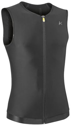 Komperdell Core Vest Light Gilet de protection dorsale léger avec protection dorsale pour homme Noir/jaune Taille S