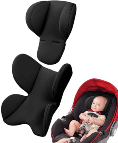 Inf-ant Car Seat Insert, Baby Car Seat Head Body Support for N-ewborn Girls Boys, Soft Baby Stroller Cushion Liner, Inf-ant Pushchair Stroller Cushion Insert