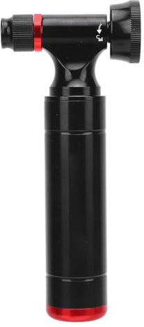 RASTKY Mini Pompa per Bici CO2 Gonfiatore in Lega di Alluminio con Manometro per Valvola/francese, Pompa per Pneumatici Compatta per Bici da Montagna e da Strada