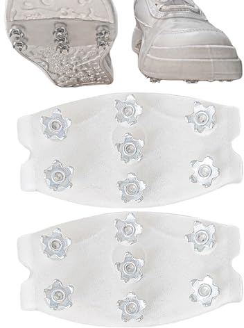 Lot de 7 pointes antidérapantes pour chaussures antidérapantes et transparentes - Pour enfants et adultes - Pour la marche sur la neige glacée