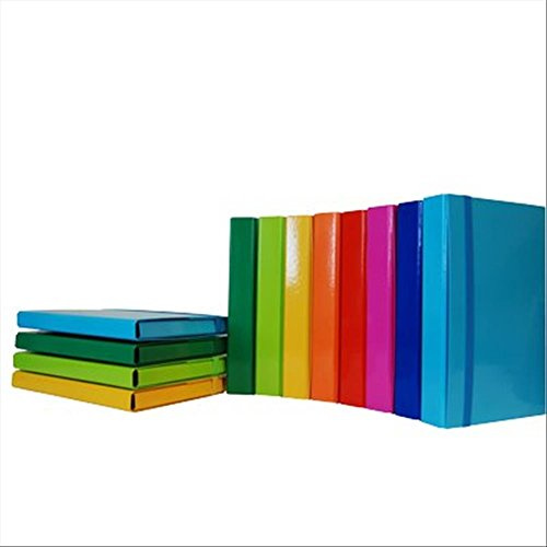 Cartellina Portadocumenti con Elastico Piatto 1 Pezzo Dorso 5cm Cartellina 3 Lembi Rigida con Elastico in Cartone Plastificato Lucido per Ufficio, Scuola o Studio Made in Italy Azalea