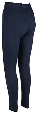 Avon Equine Jodhpurs da equitazione in cotone per bambini e bambine in 4 direzioni elasticizzato morbido, Marina Militare, 32