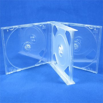 VISION MEDIA® 3pcs X 3 WAY MULTI CD CLEAR JEWEL CASE - 22mm SPINE