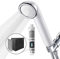Miniwell Shower Head Filter L750W - Handheld High Pressure Filtered Shower Head -Remove Chlorine,Heavy Metals and Sediments,Hard Water Softener,White,Self Adhesive Bracket,Consistent WaterFlow