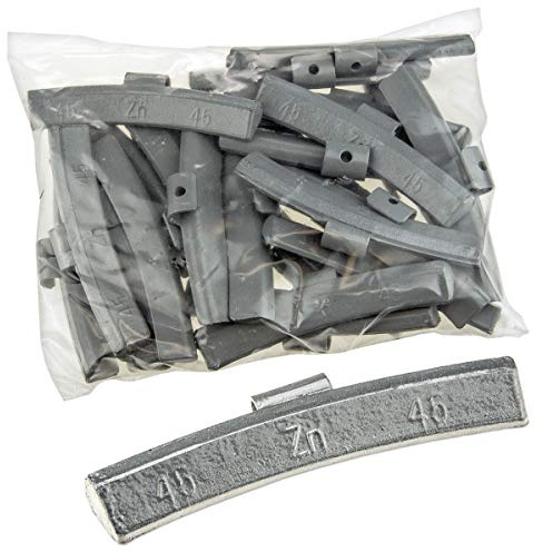 STIX 25x Slagvikter 45g Zink ZN Balanseringsvikter för Aluminiumfälgar | Balanseringsvikter för personbilar, idealiska för aluminiumfälgar, ger en noggrann och exakt balansering av hjulen