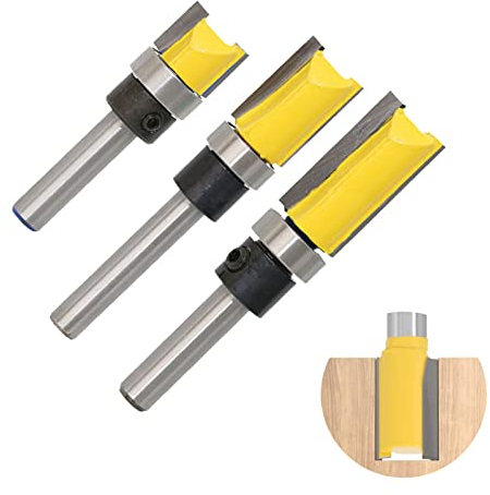 sylbx 3 Stück Gerades Fräser Set, Holzfräser Fräser, Schaft Nutfräser Holz Oberfräse, Holzfräser Bit Set, mit 6 mm Schaft, Fräsfräser-Bits für Holzbearbeitung, Rillenmeißel-Bits