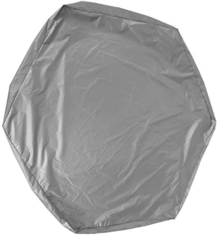 Akozon Copertura per sabbiera per bambini, impermeabile, rivestita in argento, con coulisse, antipolvere e parasole, per giardino, piscina, tempo tutto l'anno
