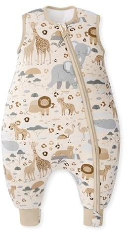 Unnivoll - Saco de dormir de invierno (4 – 6 años), diseño de tortuga para bebé, tejido 100% algodón, súper suave y cálido, para niña, 100 cm, color blanco