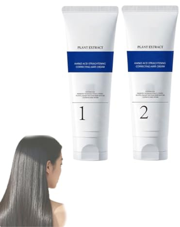 Kit de Alisado con Proteínas, Crema Alisadora, Seda y Brillo. Crema Alisadora con Proteínas para Hombres y Mujeres. (1 Set)