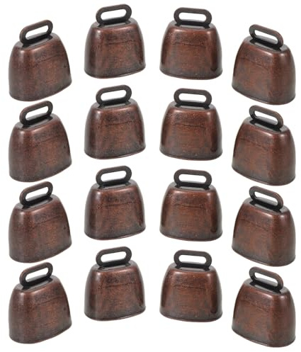 WEKAMOS Campanelli e Uso Versatile in Ferro Rustici 16 Pezzi Campane Appese Decorative Leggere per attività All'aperti per Animali Domestici e Bestiame