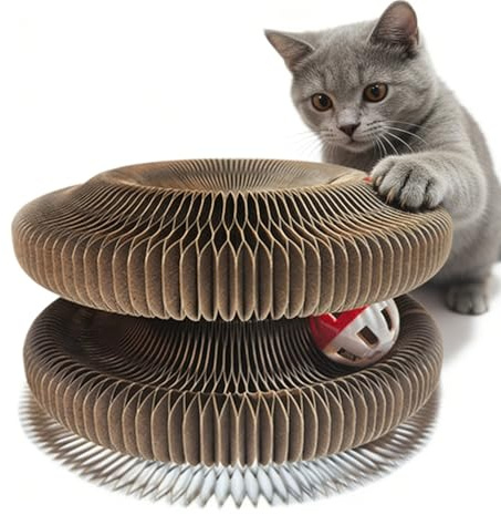Planche À Gratter pour Chats – Fournitures Magnétiques Interactives en Accordéon pour Animaux De Compagnie, Jouet À Gratter pour Chat | pour La Maison, Le Salon en Plein Air, Les Voyages, Le Temps en