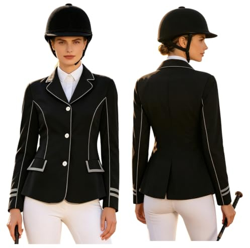 Vxuxlje Kvinnors utställningsjacka engelska hästar ridjacka för damer för uniform turnering elegant dam ryttare ryttare