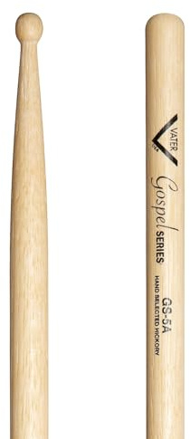 Vater Gospel Series 5A Hickory Wood Tip Drum Sticks, Pair