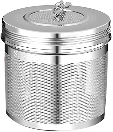 Lot de 2 infuseurs à thé pour feuilles de thé et d'épices pour la cuisine, couvercle fileté, passoire à thé en supplémentaire