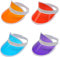 Norhogo 4 Stück Sonnenvisier, Sonnenhut, Sonnenhut Unisex, Transparente Kunststoff-Sonnenblende 80er Jahre Sonnenvisier Poker Beach Party Sonnenvisiere für Golf, Tennis and Pokerpartys