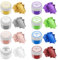 Wwtop Essbarer Glitzer Set, 8 Farben Essbarer Glitzer für Getränke, Lebensmittelfarbe Pulver, Glitzerpuder Glitzerpulver für Getränke Dekorieren, Glitzer für Cocktails, Liköre, Kuchen, Fondant -5g