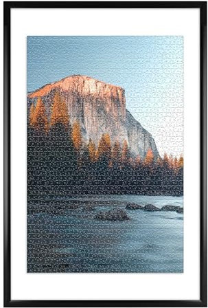MCS Cadre de puzzle 61 x 91,4 cm, noir pour puzzles finis, grand cadre photo mural vertical et horizontal pour affichage et conservation du puzzle