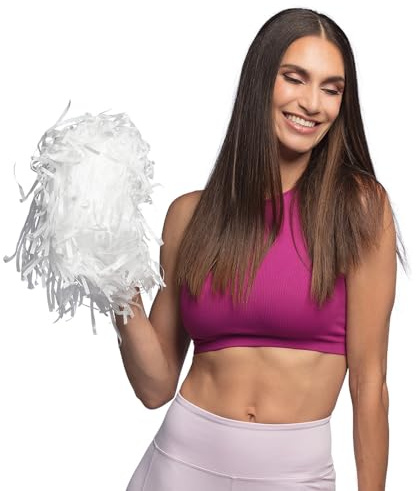 Boland - Pompones, 8 piezas, 34 cm, pompones, pompones de baile, disfraz de animadora, traje deportivo, instituto, fútbol
