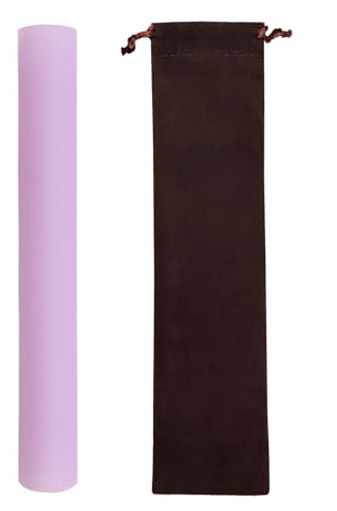 Singing Bowl Mallet Purple Acrylic Rubber Striker Mallet for Playing Quartz Crystal Singing Bowl with Bundle Pocket