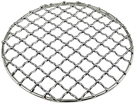 Ciieeo Malla Para Barbacoa De Acero Inoxidable Portátil Rejilla Redonda Para Leña Para Camping y Picnic Herramienta De Cocina Para Exteriores