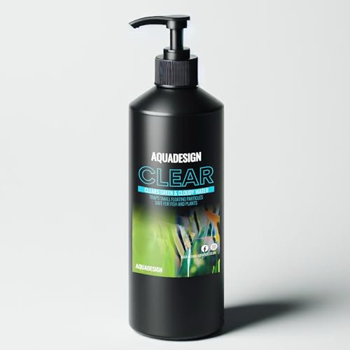 Aqua Design CLEAR 500ml Aquarium Water Clarifier - Leaves Water Crystal Clear - Green & Cloudy Water Treatment - Treats 2,500L