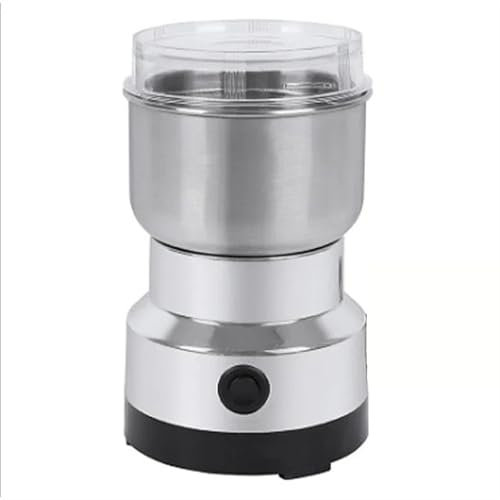 Molinillo de Cereales Portátil, Molinillo Eléctrico de Cocina for Cereales, Frutos Secos, Frijoles, Especias, Granos, Máquina Molinillo de Café Multifuncional con Cuchillas de Cuatro Filos for el Hoga