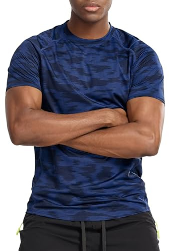 Zengjo Men's Quick Dry Gym Running Sports T Shirt Breathable Training Top